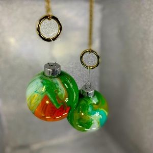 Set off two tye dyed ornaments